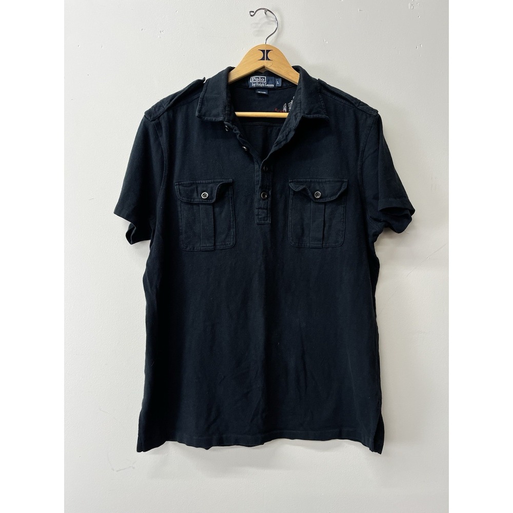 vintage Polo Ralph Lauren military-style safari tactical polo shirt